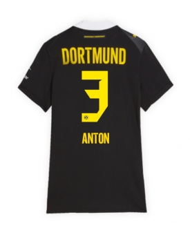 Borussia Dortmund Waldemar Anton #3 Maglia Gara Trasferta Repliche 2026-27 Donna Maniche Corte Borussia Dortmund Waldemar Anton #3 Maglia Gara Trasferta Repliche 2026-27 Donna Maniche Corte
